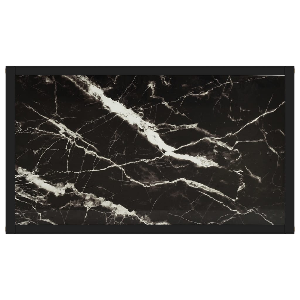 konsolbord 60x35x75 cm hærdet glas sort