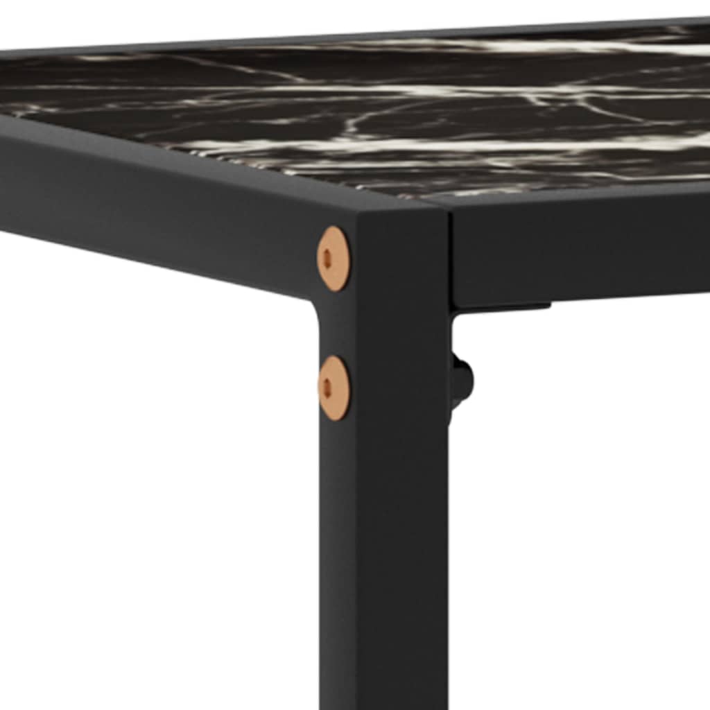 konsolbord 60x35x75 cm hærdet glas sort
