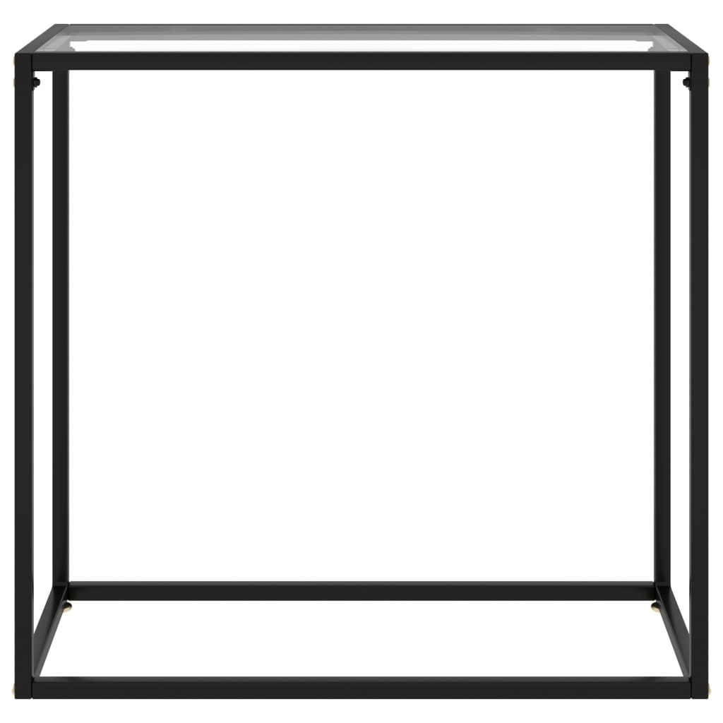 konsolbord 80x35x75 cm hærdet glas transparent