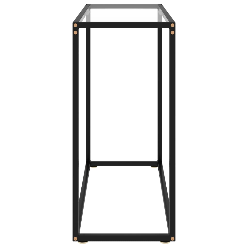 konsolbord 80x35x75 cm hærdet glas transparent