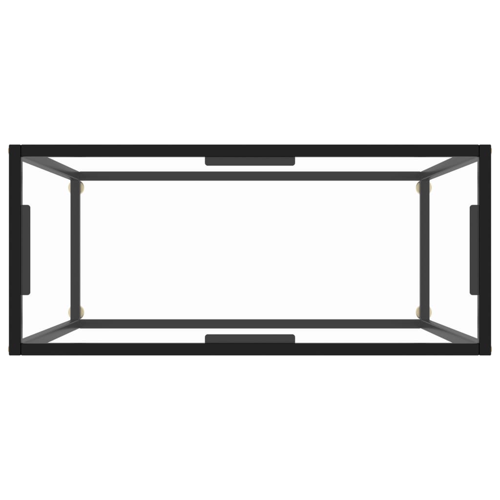 konsolbord 80x35x75 cm hærdet glas transparent