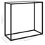 konsolbord 80x35x75 cm hærdet glas transparent