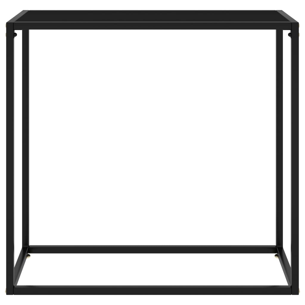 konsolbord 80x35x75 cm hærdet glas sort