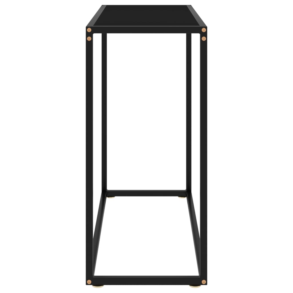 konsolbord 80x35x75 cm hærdet glas sort