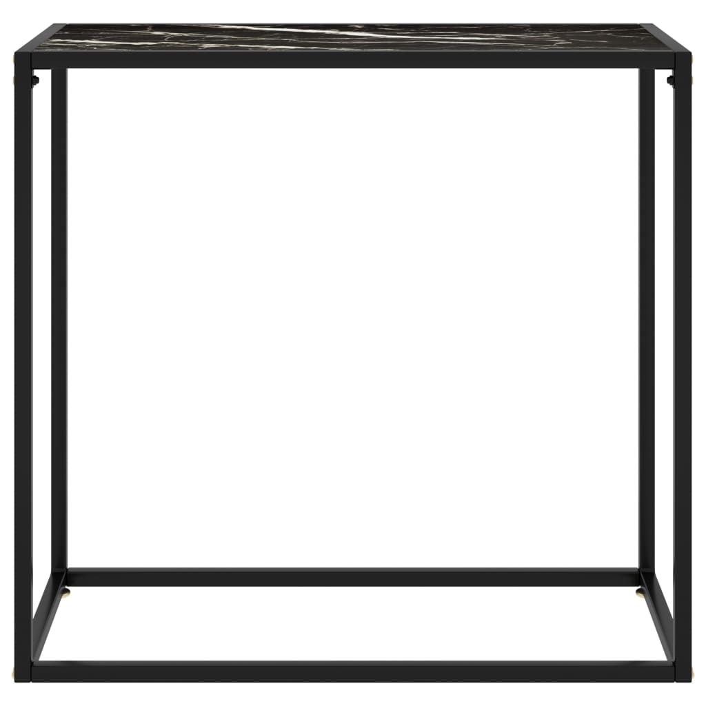 konsolbord 80x35x75 cm hærdet glas sort