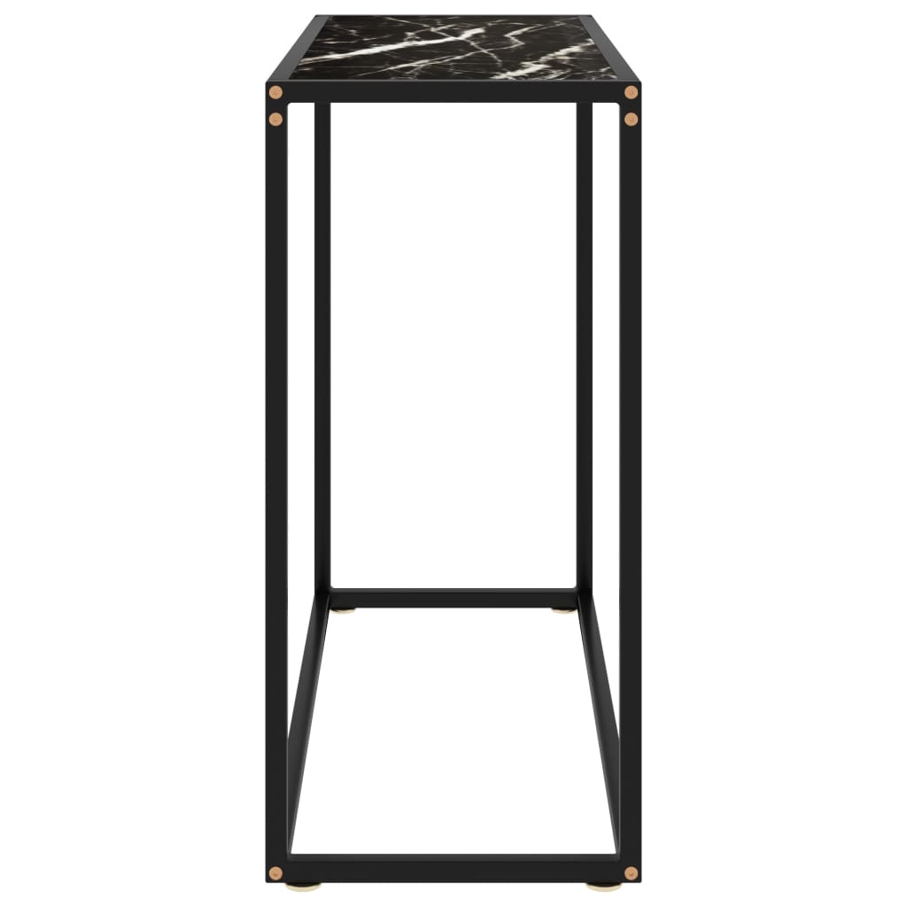 konsolbord 80x35x75 cm hærdet glas sort