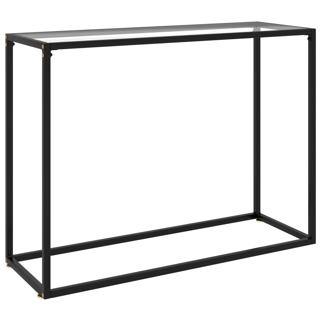 konsolbord 100x35x75 cm hærdet glas transparent