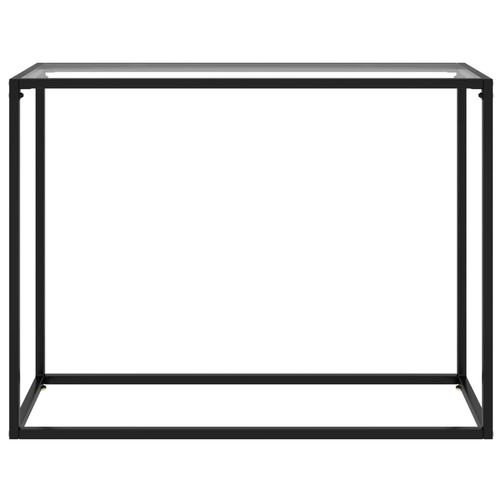 konsolbord 100x35x75 cm hærdet glas transparent
