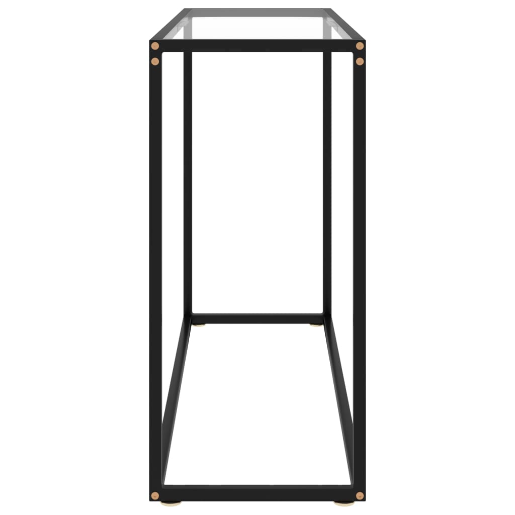 konsolbord 100x35x75 cm hærdet glas transparent