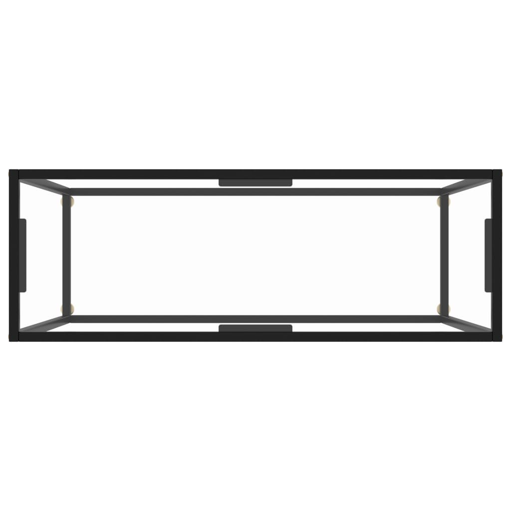 konsolbord 100x35x75 cm hærdet glas transparent