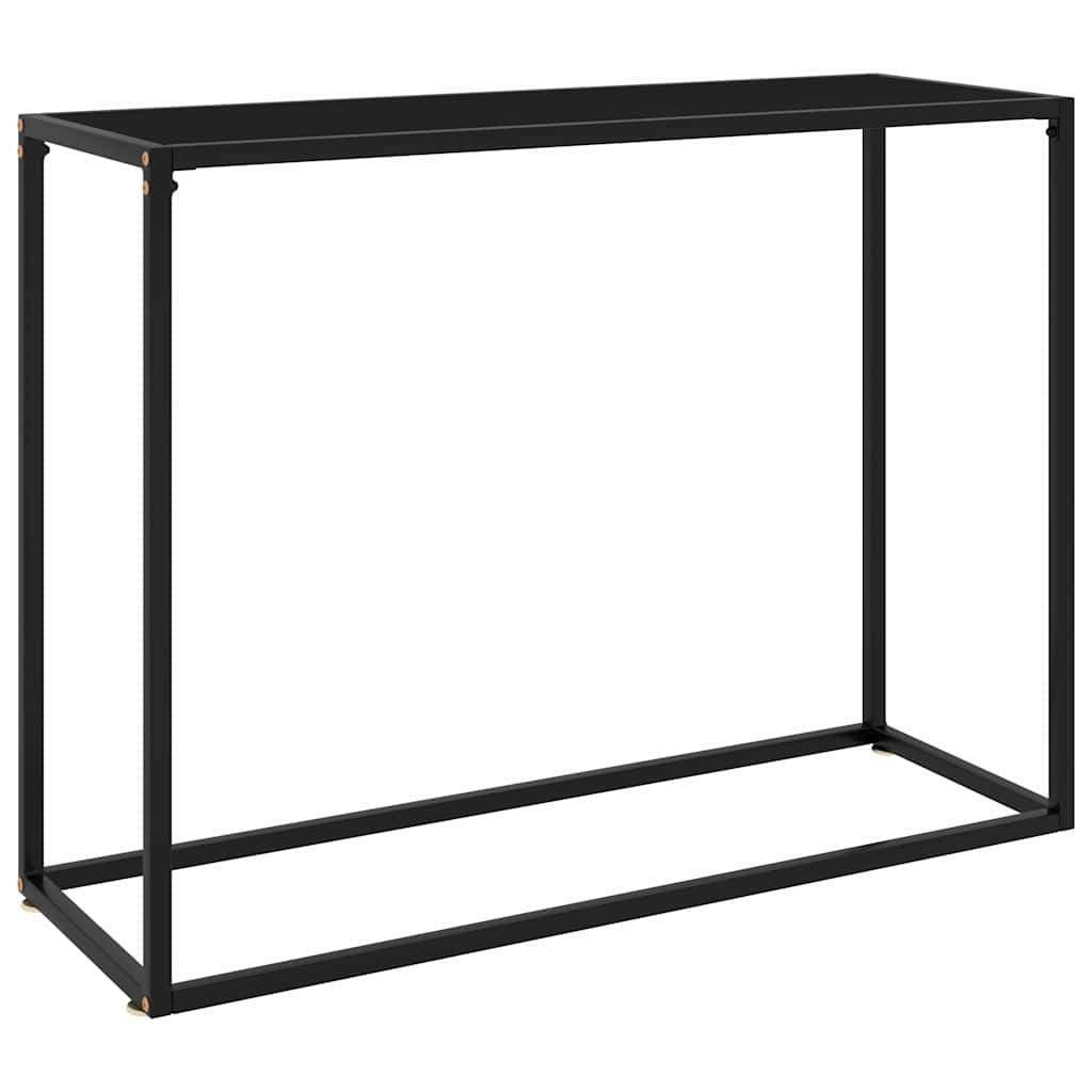 konsolbord 100x35x75 cm hærdet glas sort