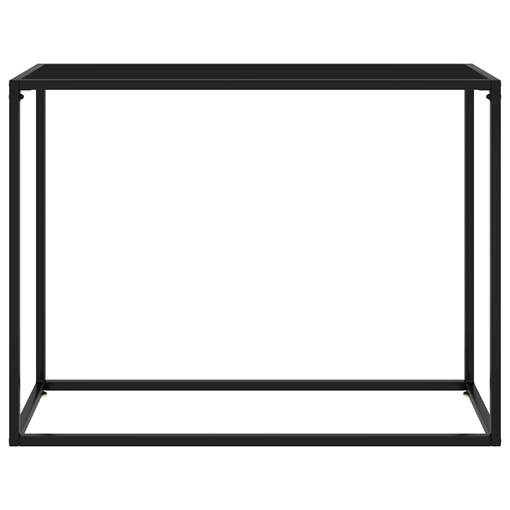 konsolbord 100x35x75 cm hærdet glas sort