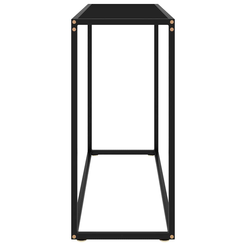 konsolbord 100x35x75 cm hærdet glas sort