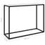 konsolbord 100x35x75 cm hærdet glas hvid