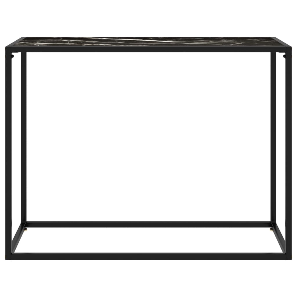 konsolbord 100x35x75 cm hærdet glas sort