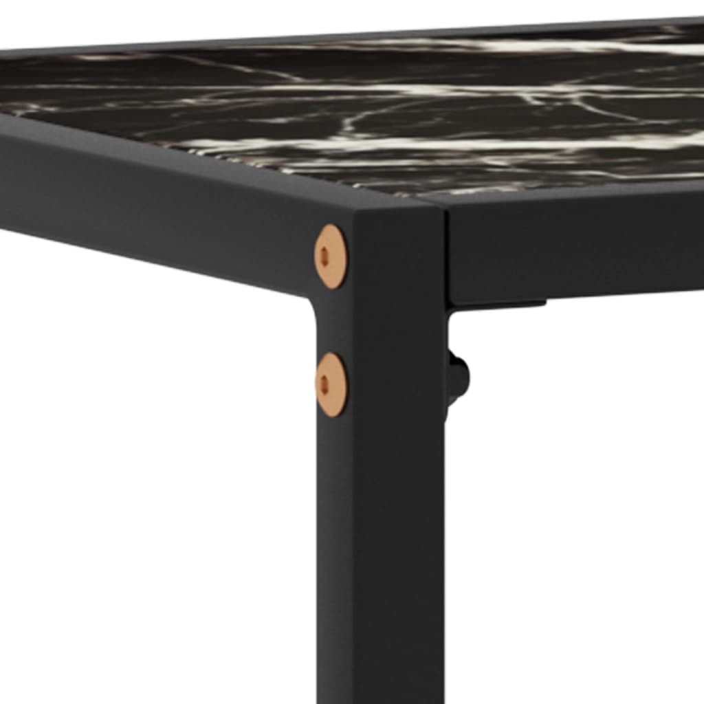 konsolbord 100x35x75 cm hærdet glas sort