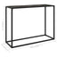 konsolbord 100x35x75 cm hærdet glas sort