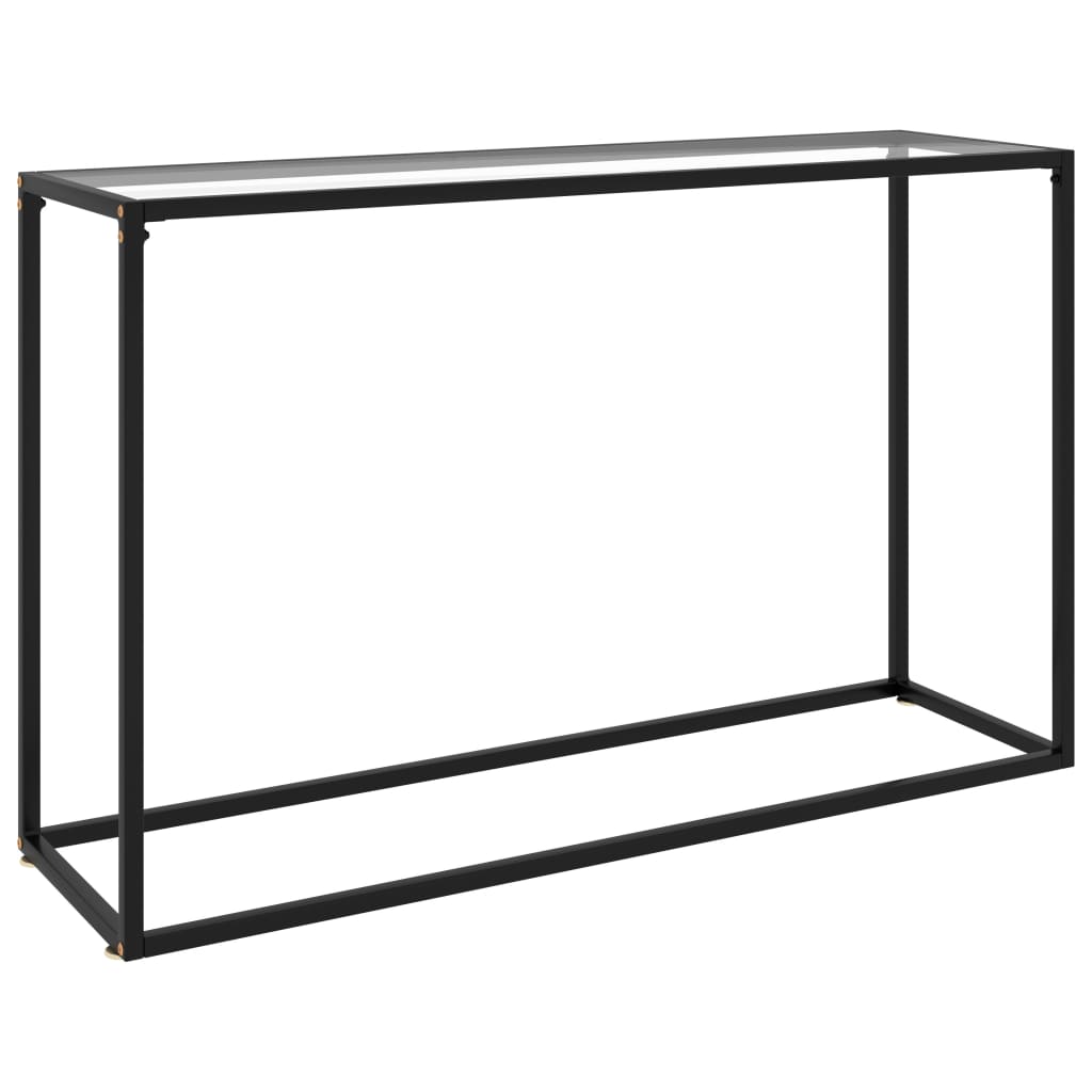 konsolbord 120x35x75 cm hærdet glas transparent