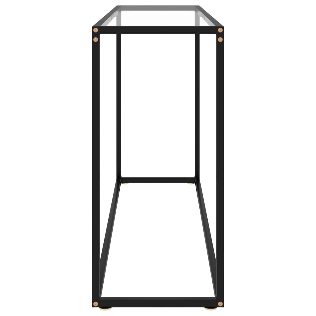 konsolbord 120x35x75 cm hærdet glas transparent