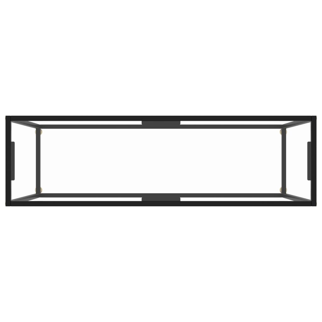 konsolbord 120x35x75 cm hærdet glas transparent