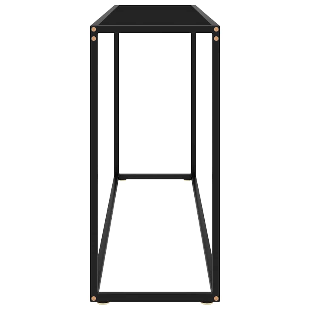 konsolbord 120x35x75 cm hærdet glas sort