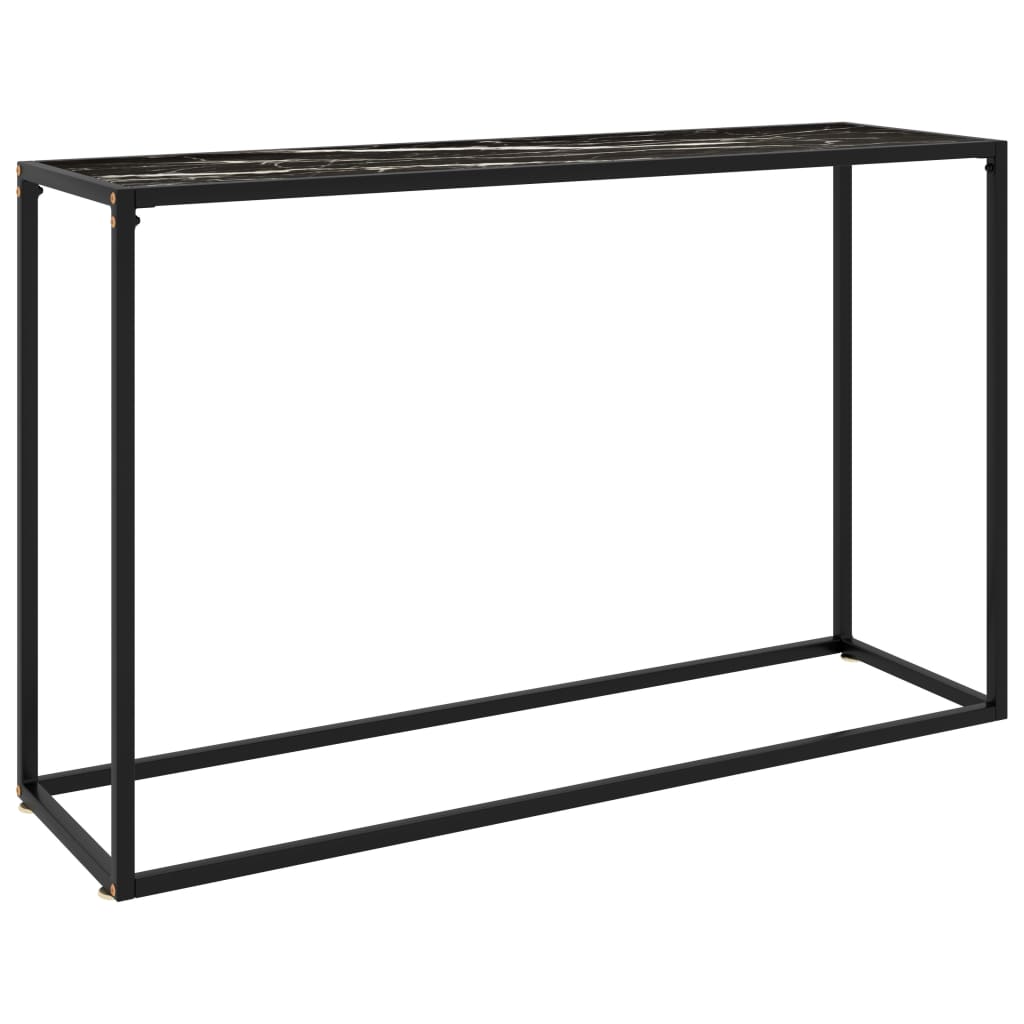konsolbord 120x35x75 cm hærdet glas sort