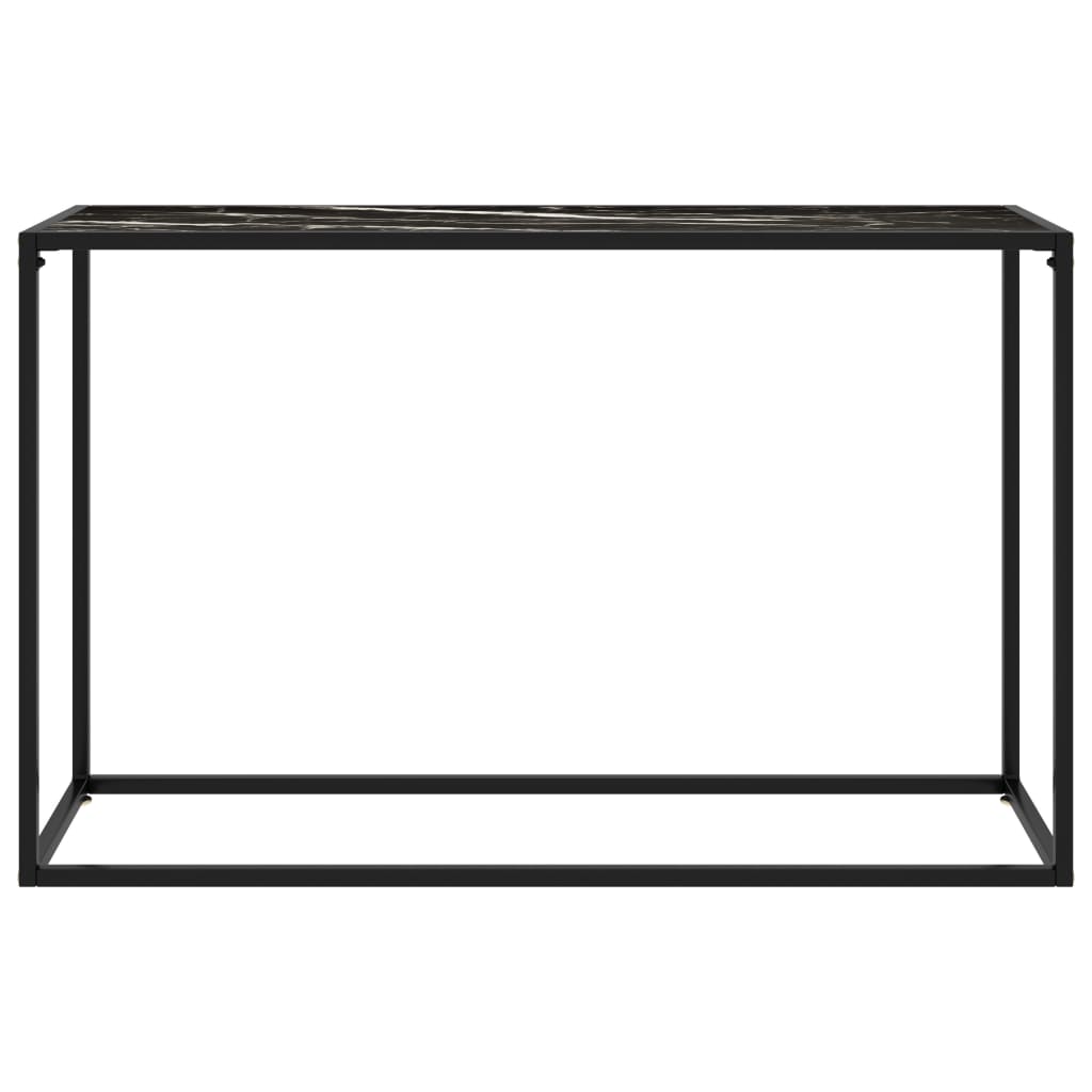 konsolbord 120x35x75 cm hærdet glas sort