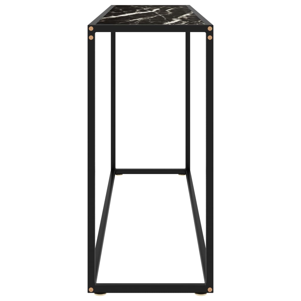 konsolbord 120x35x75 cm hærdet glas sort