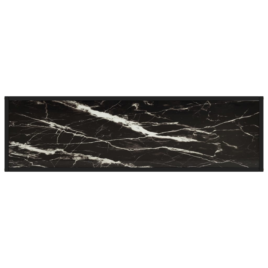 konsolbord 120x35x75 cm hærdet glas sort