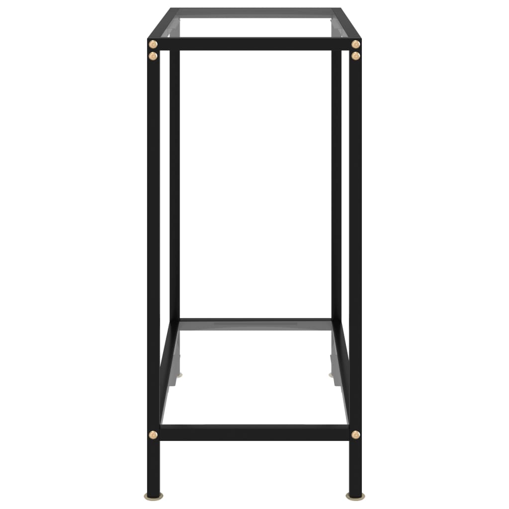 konsolbord 60x35x75 cm hærdet glas transparent