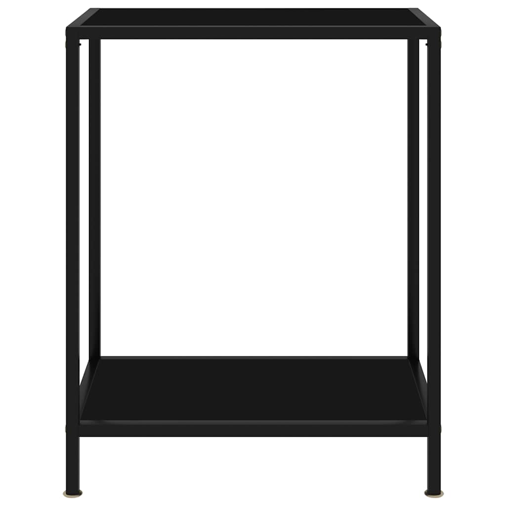konsolbord 60x35x75 cm hærdet glas sort