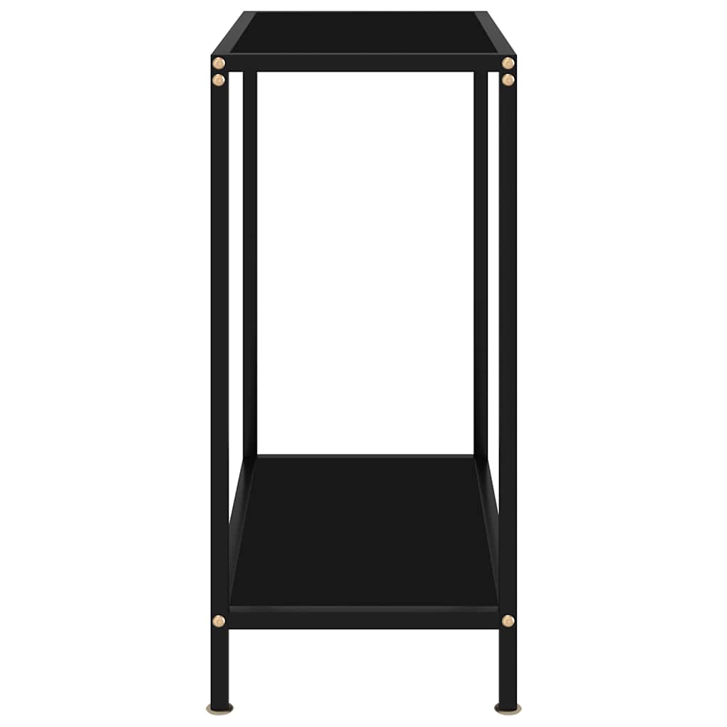 konsolbord 60x35x75 cm hærdet glas sort