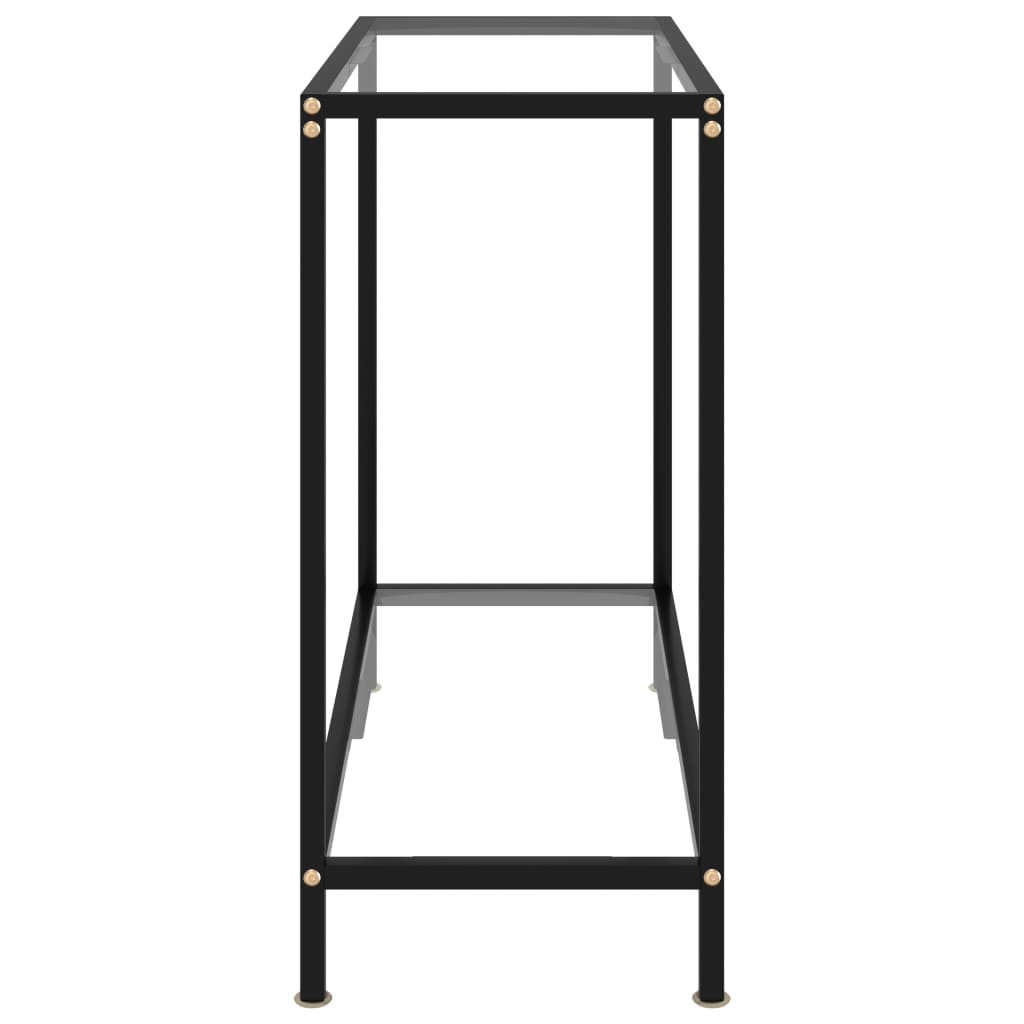 konsolbord 80x35x75 cm hærdet glas transparent