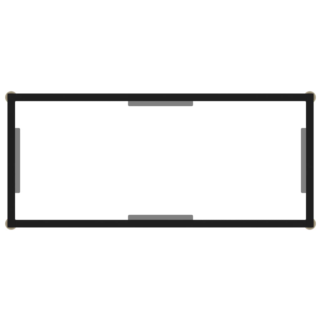 konsolbord 80x35x75 cm hærdet glas transparent