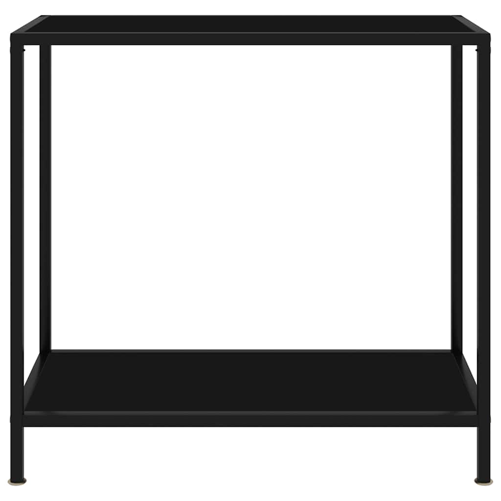 konsolbord 80x35x75 cm hærdet glas sort