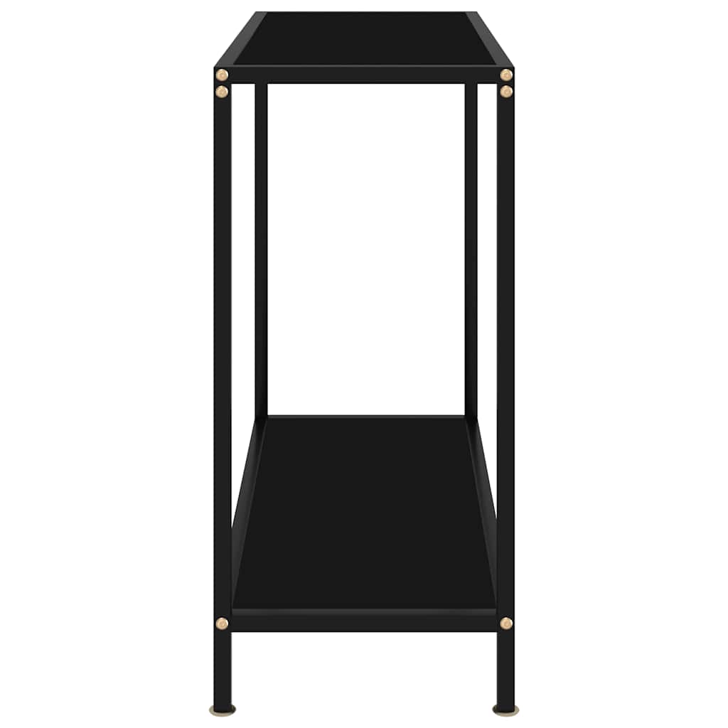 konsolbord 80x35x75 cm hærdet glas sort
