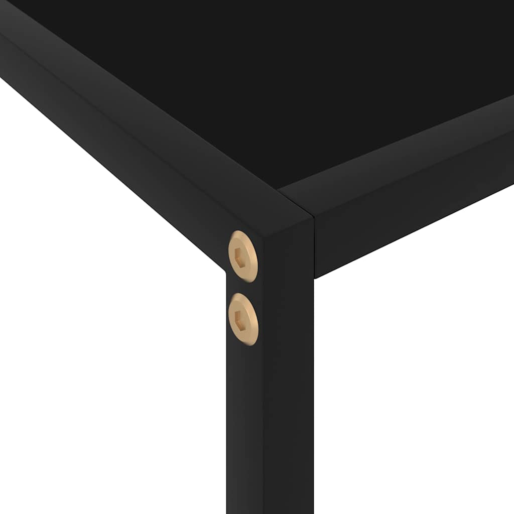 konsolbord 80x35x75 cm hærdet glas sort