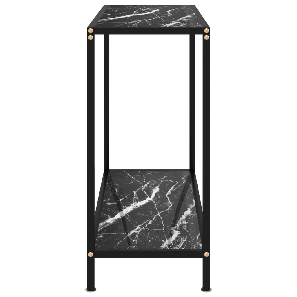 konsolbord 80x35x75 cm hærdet glas sort