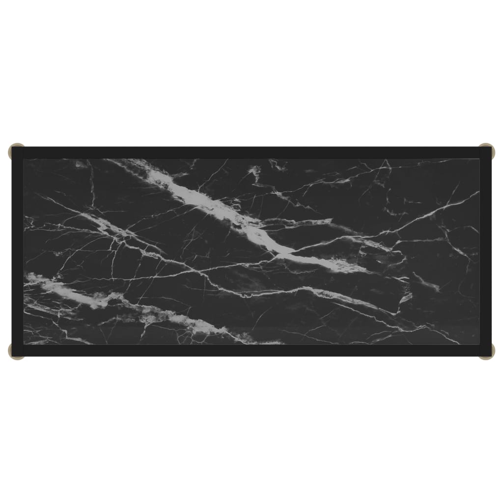 konsolbord 80x35x75 cm hærdet glas sort