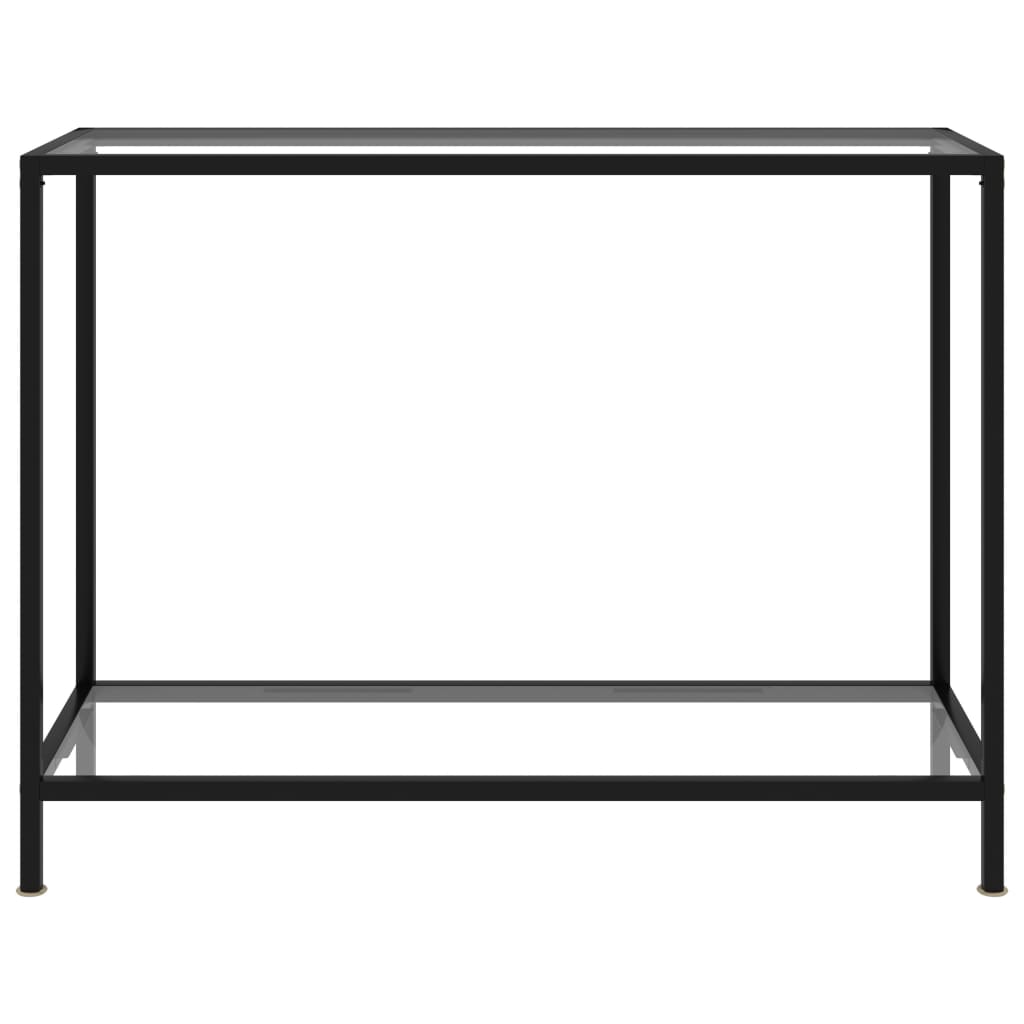 konsolbord 100x35x75 cm hærdet glas transparent