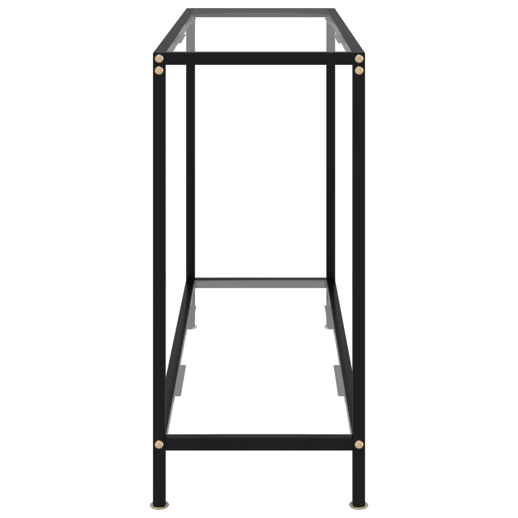 konsolbord 100x35x75 cm hærdet glas transparent