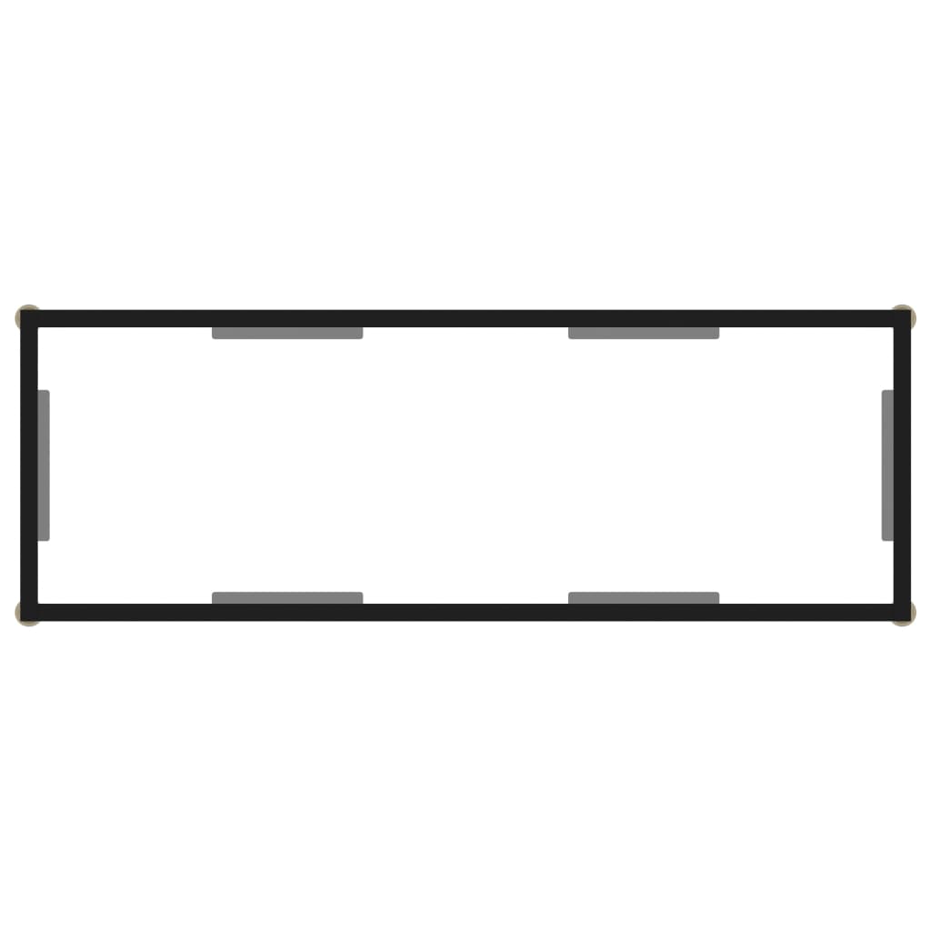 konsolbord 100x35x75 cm hærdet glas transparent