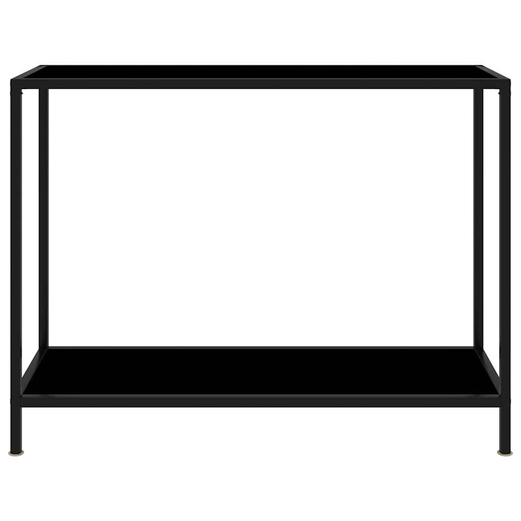 konsolbord 100x35x75 cm hærdet glas sort