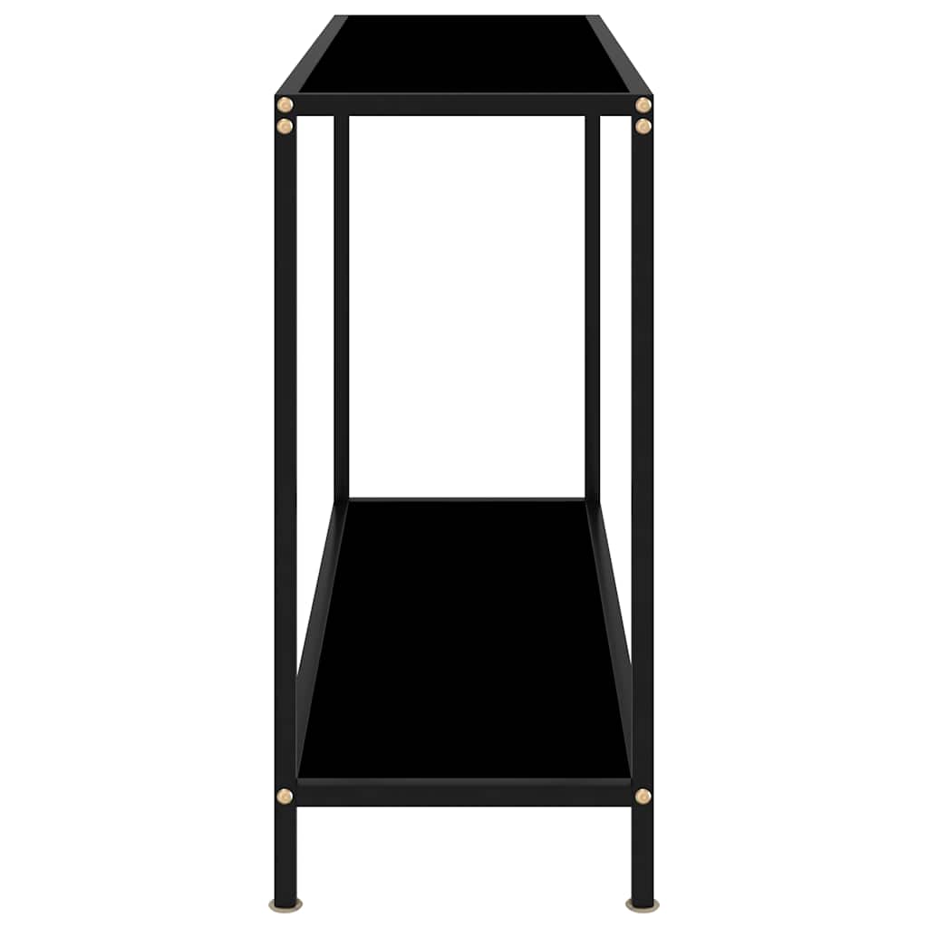 konsolbord 100x35x75 cm hærdet glas sort