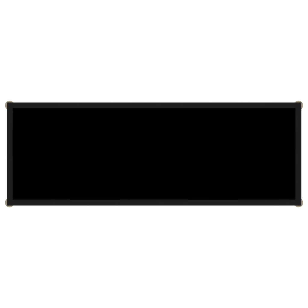 konsolbord 100x35x75 cm hærdet glas sort