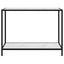 konsolbord 100x35x75 cm hærdet glas hvid