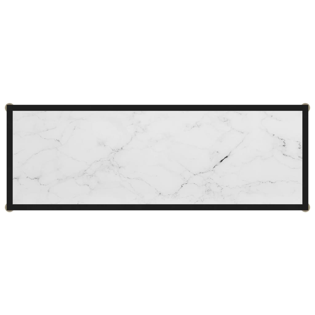 konsolbord 100x35x75 cm hærdet glas hvid