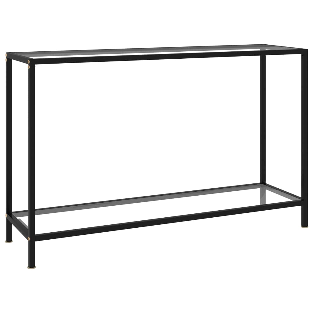 konsolbord 120x35x75 cm hærdet glas transparent