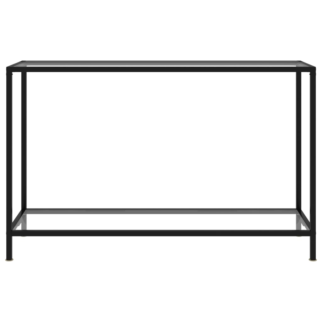konsolbord 120x35x75 cm hærdet glas transparent