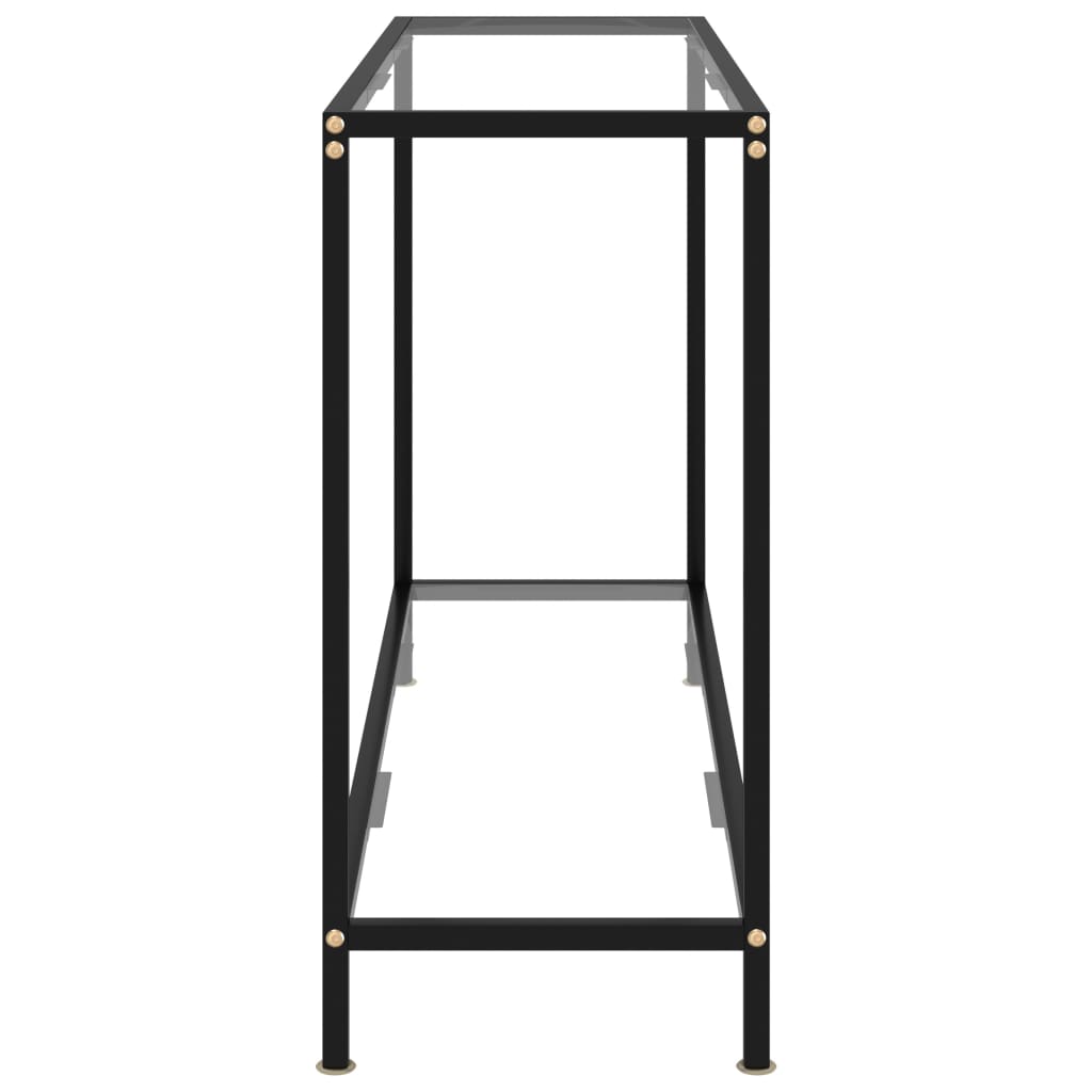 konsolbord 120x35x75 cm hærdet glas transparent